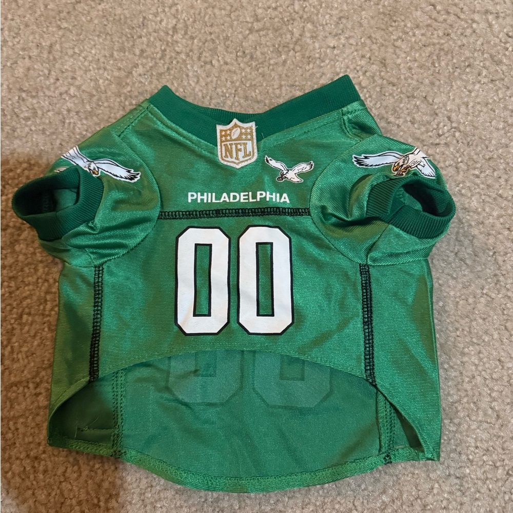 Philadelphia Eagles Kelly Green Throwback Pet Jersey - Picture 4 of 7